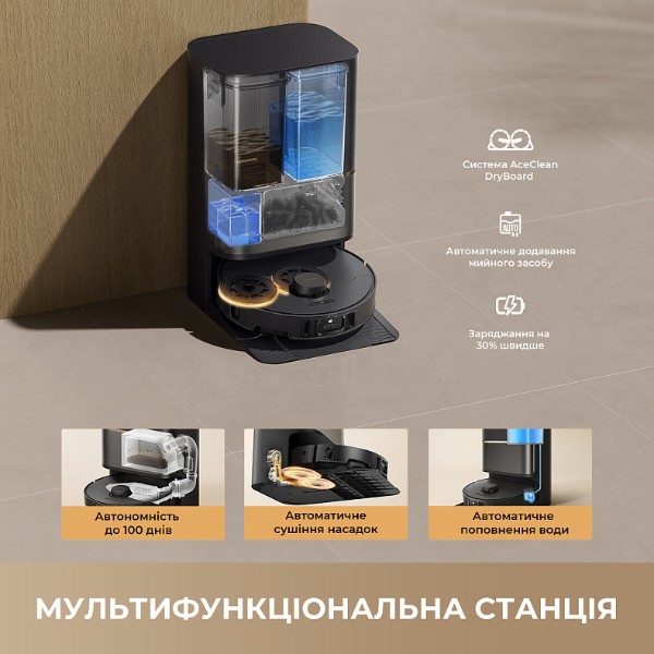 Фото - Робот-пилосос миючий Dreame L50s Pro Ultra Black (RLL88HE-Bl)